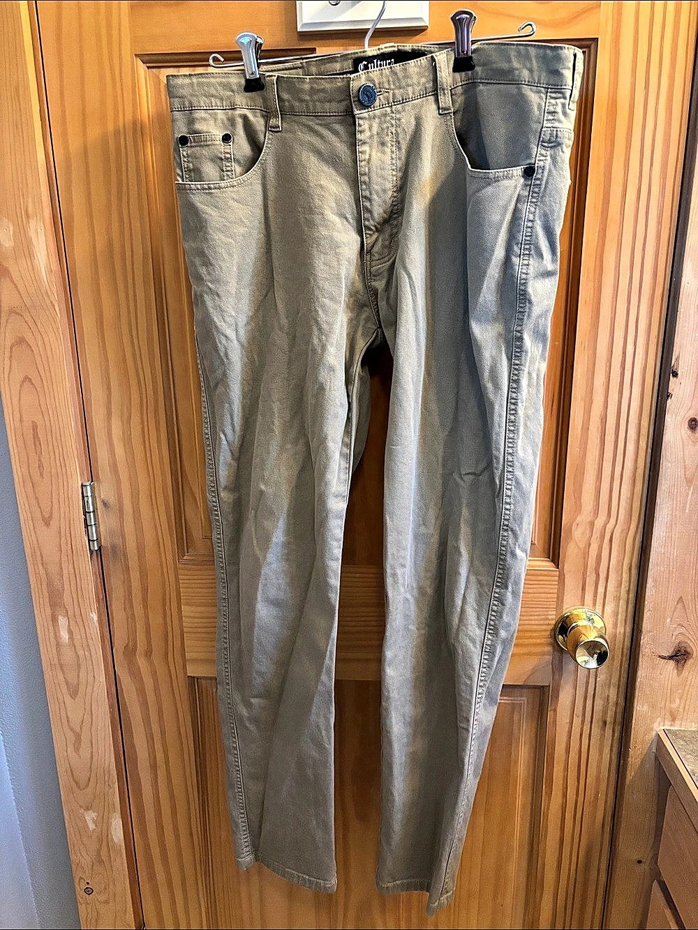 Cultura Slim Jeans Light Brown Waist 34 Inseam 32